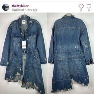 ZARA Distressed Denim dress